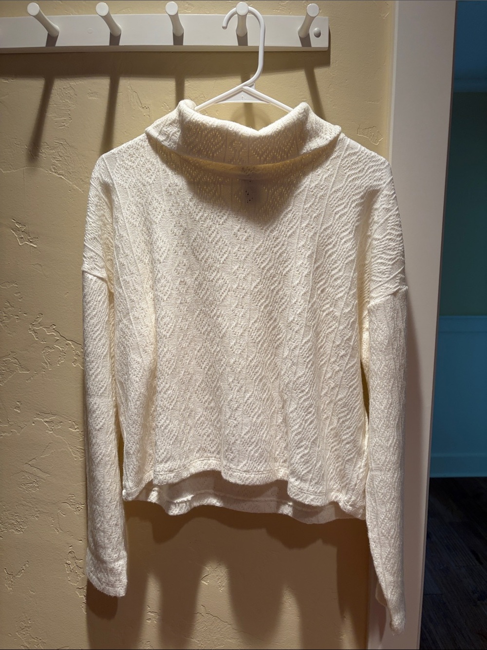 Cozy Ivory Turtleneck Knit Sweater - Women